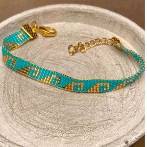 Turquoise and Gold Bracelet